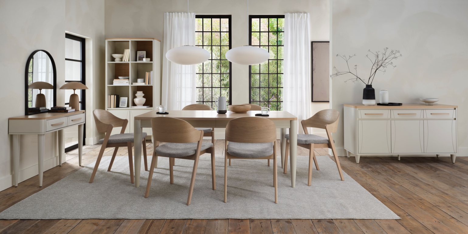 Norman Scandi Oak & Soft Grey Dining