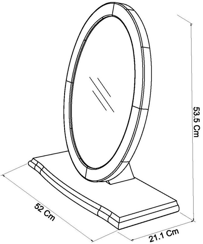 Miller - Soft Grey Vanity Mirror Specification