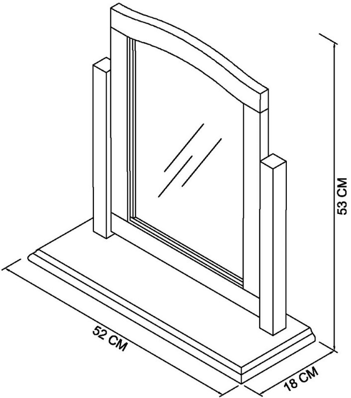 Palmer - White Vanity Mirror Specification