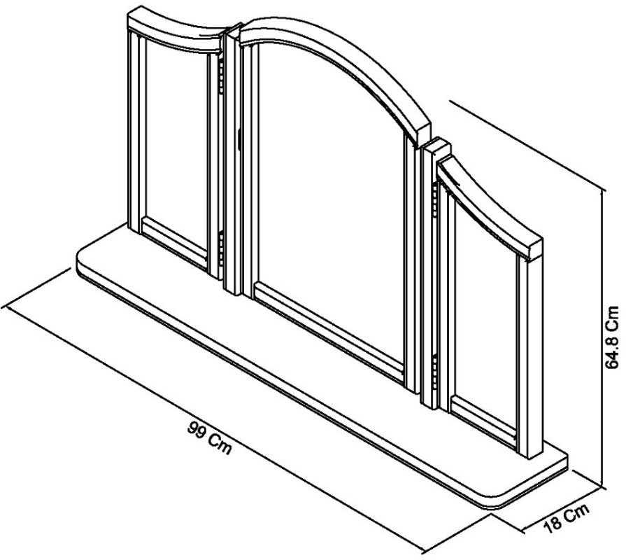 Venet - White Gallery Mirror Specification