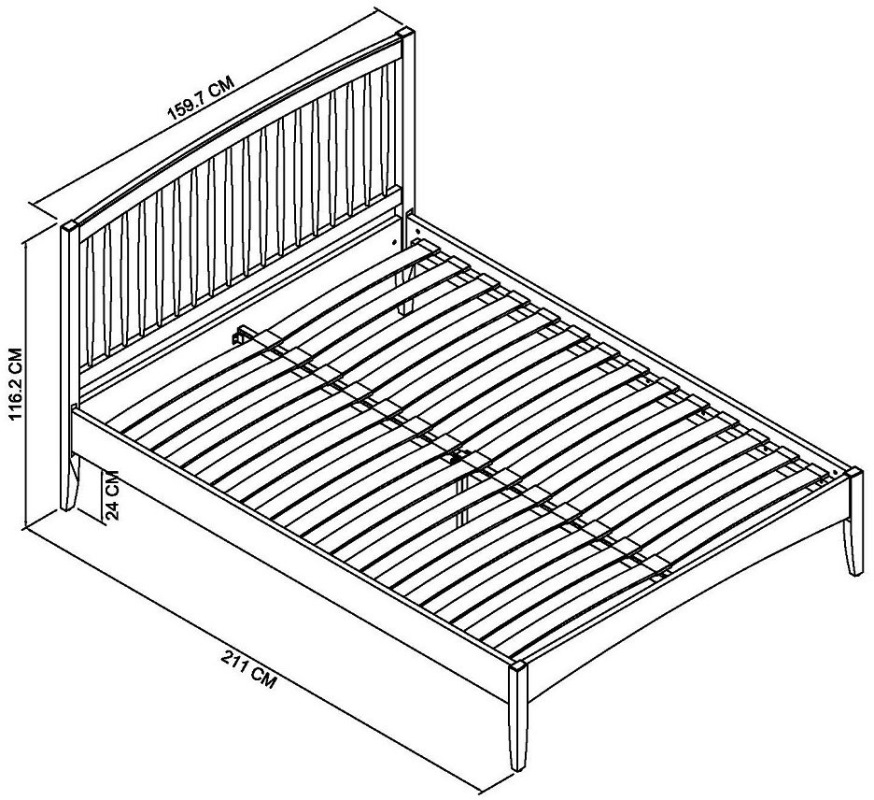 Larsen - Scandi Oak Low Foot End King Bed Frame 150cm Specification