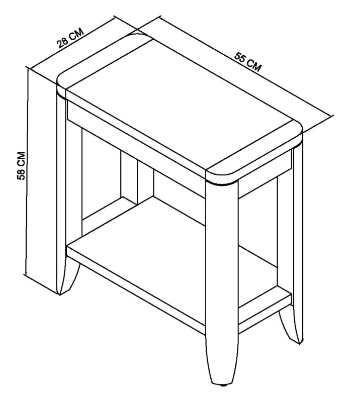 Rushbury Oak Side Table Specification