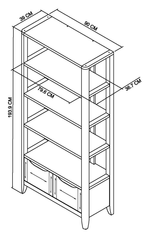 Rushbury - Oak Open Display Unit Specification