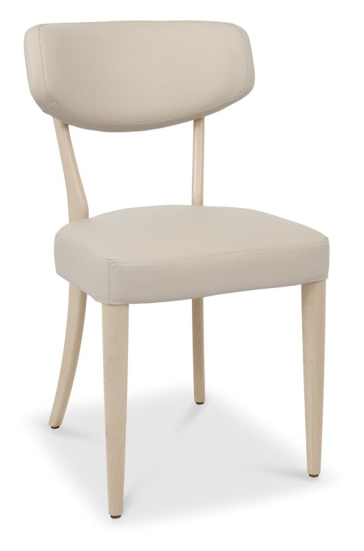 Norman - Scandi Oak Dining Chair in Ivory Bonded Leather (Pair) Specification
