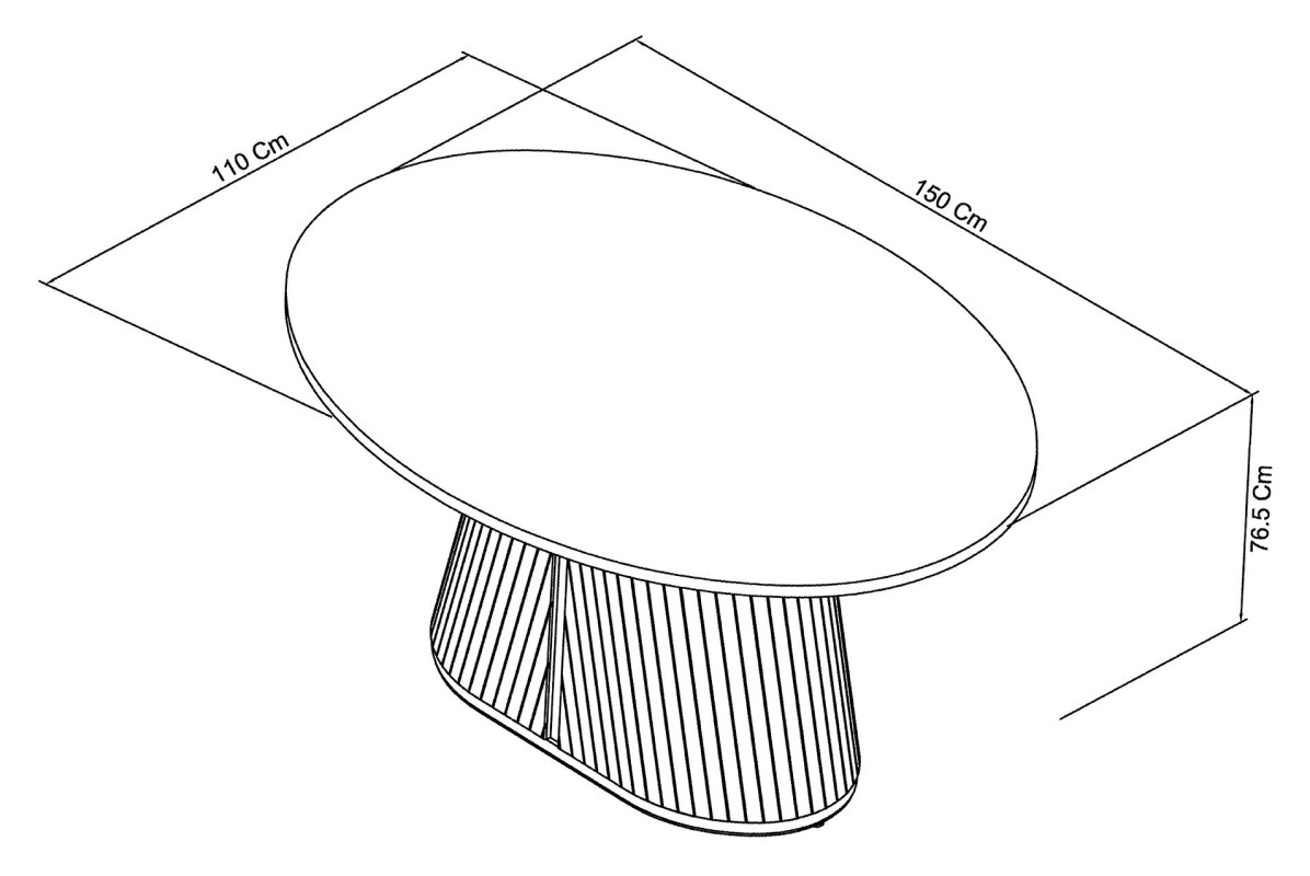 Astra - Scandi Oak 4 Seater Dining Table Specification