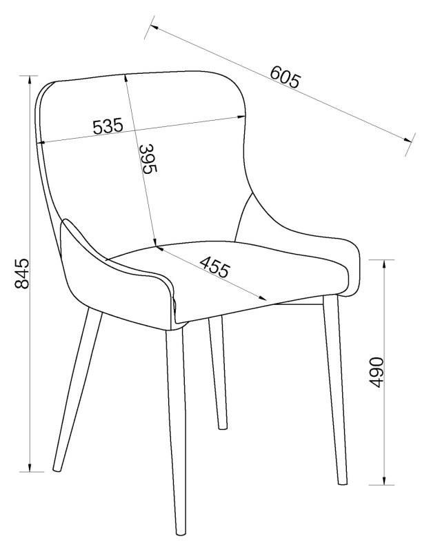 Rubens Mocha Beige Boucle Fabric Dining Chair (Pair) Specification