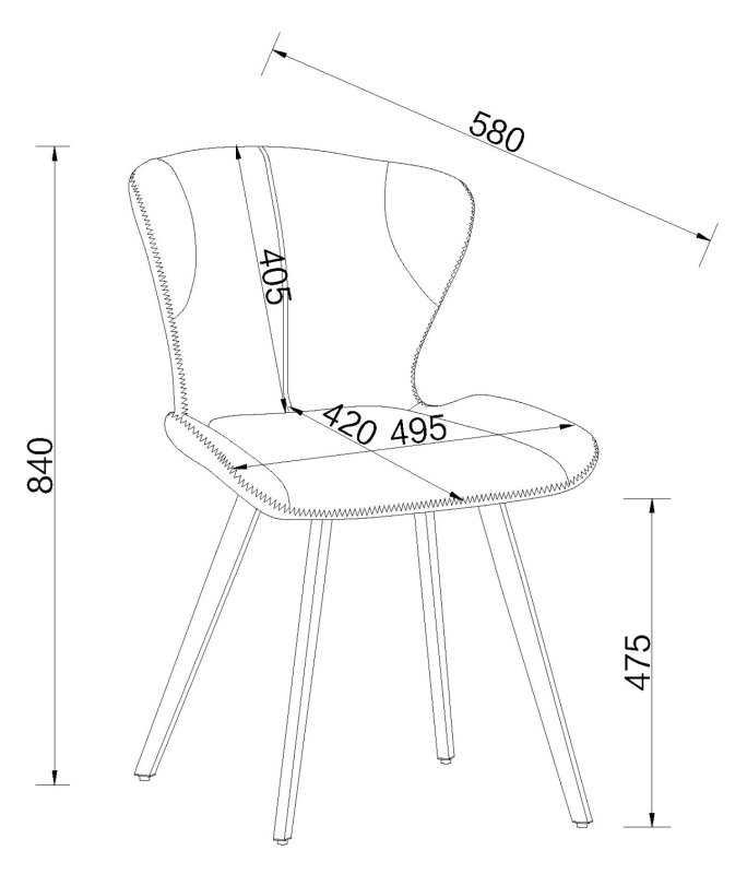 Garcia Stone Vintage Faux Leather Dining Chair (Pair) Specification