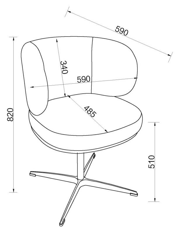Marcel Swivel Dining Chair in a Light Grey Boucle Fabric (Pair) Specification
