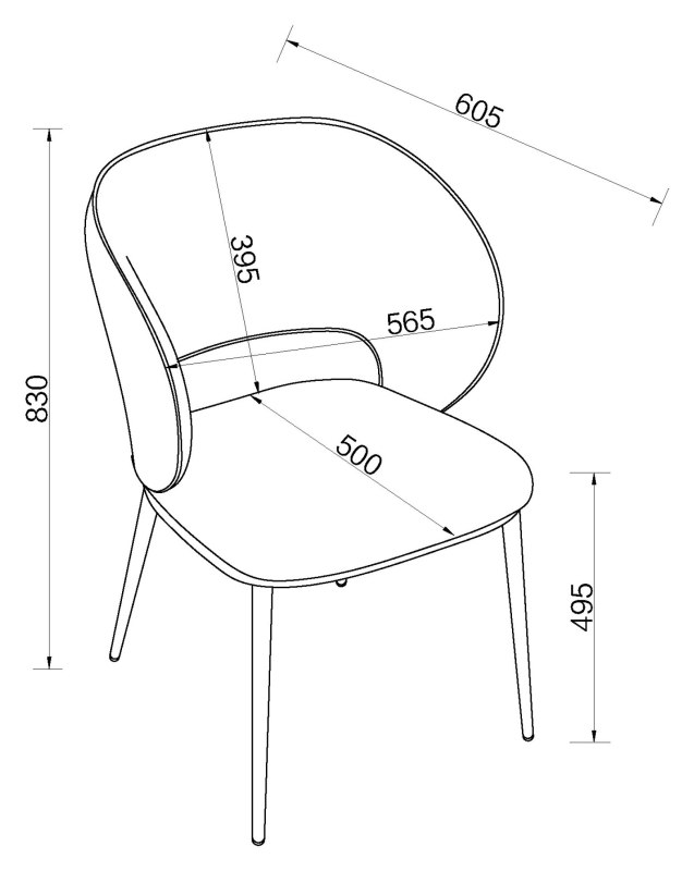 Luca Green Fabric Dining Chair (Pair) Specification