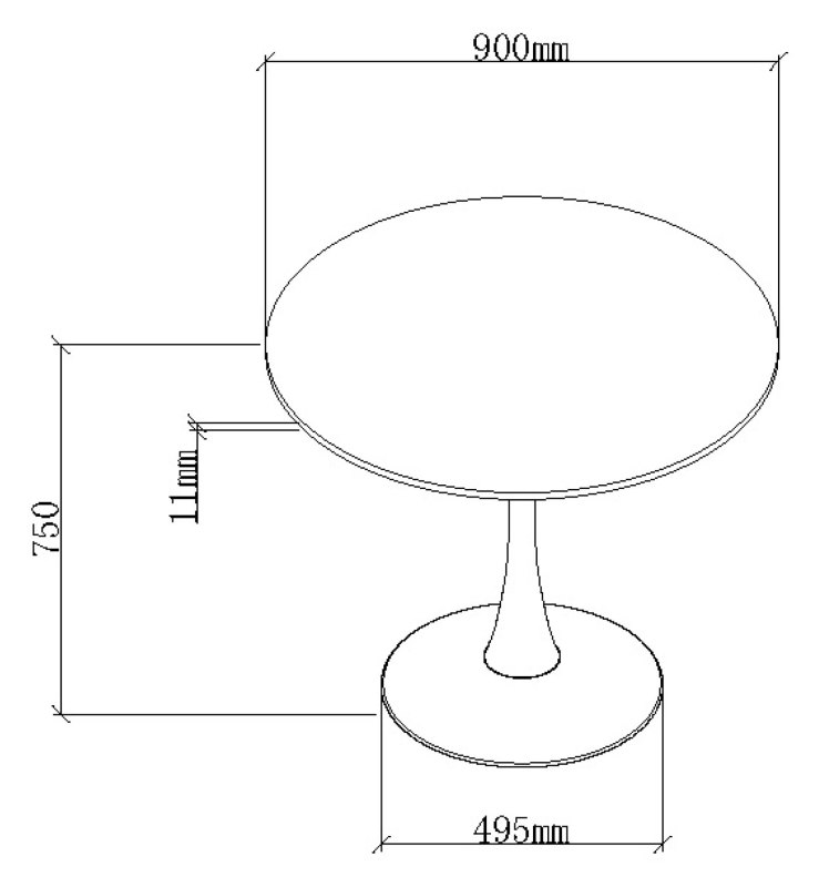 Mason - Matt Beige Ceramic Circular Bistro Table Specification