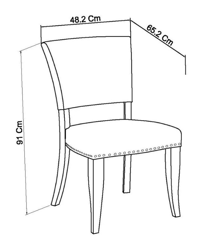 Rivera - Rustic Oak Dining Chair in Tan Faux Leather (Pair) Specification