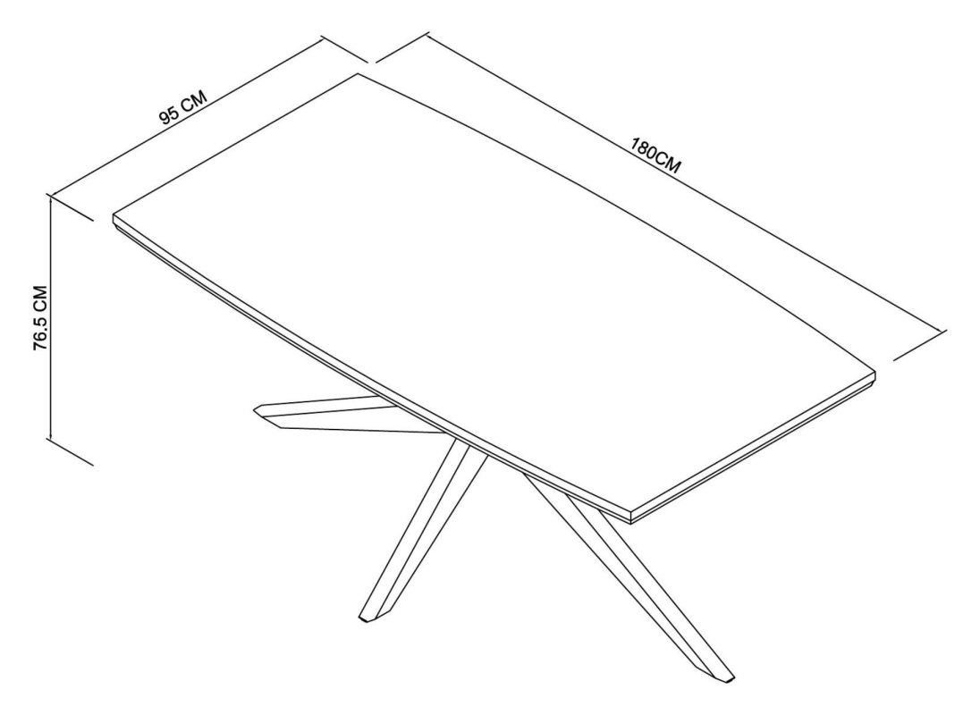 Henley - Oak 6 Seater Table Specification