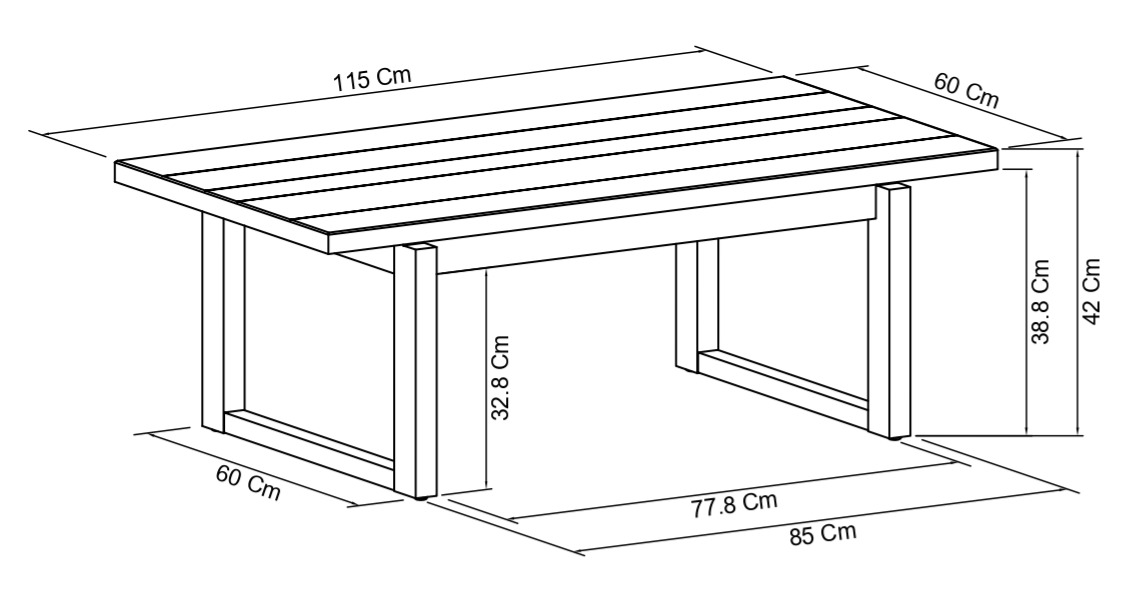 Alto - Rustic Oak Coffee Table Specification