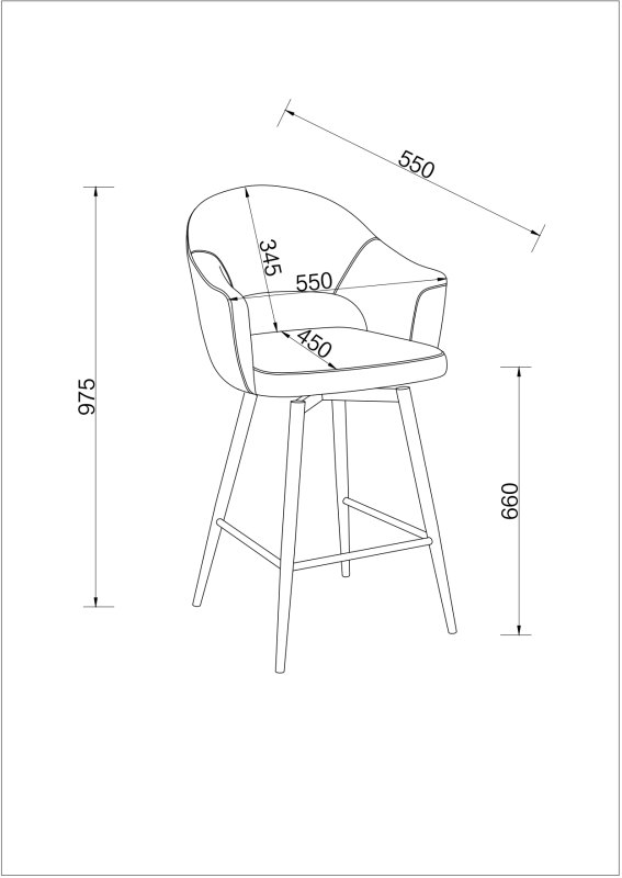 Sterling - Swivel Bar Stool in Tan Faux Leather Specification