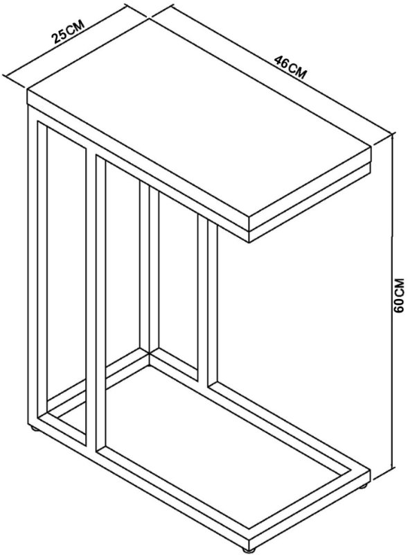 Sofia - Grey Ceramic Sofa Table Specification