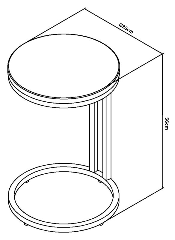 Mateo - White Ceramic Sofa Table Specification