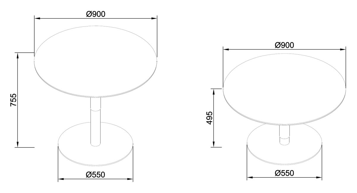 Modus - Grey Ceramic Adjustable Height Coffee Table Specification