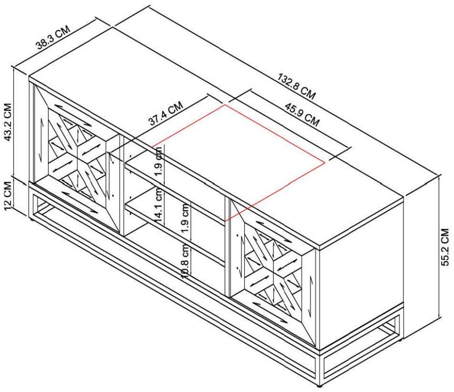 Lowry - Rustic Oak Media Unit Specification
