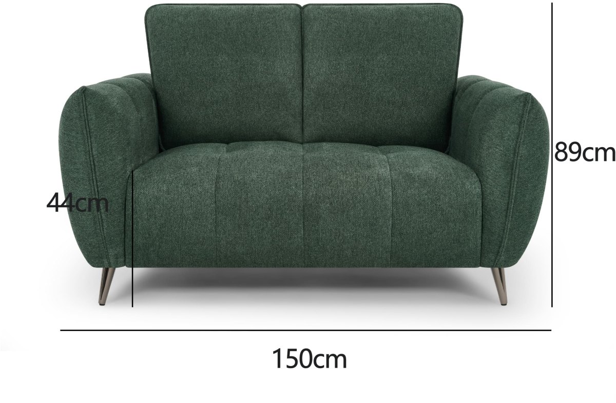 Elara - 2 Seater Sofa in Mint Green Specification