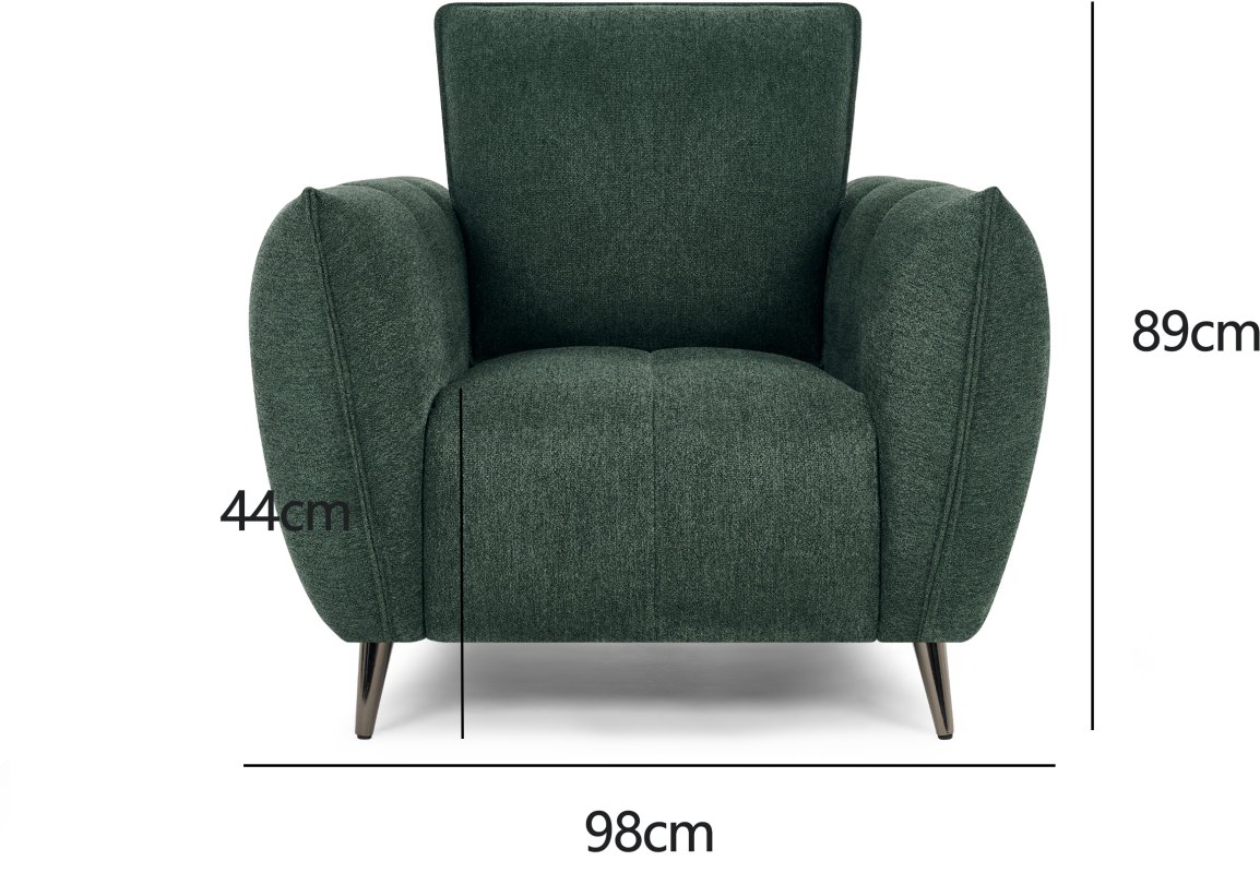 Elara - Armchair in Mint Green Specification