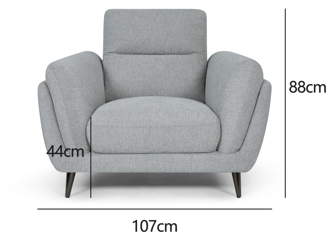 Mara - Armchair in Light Grey Specification