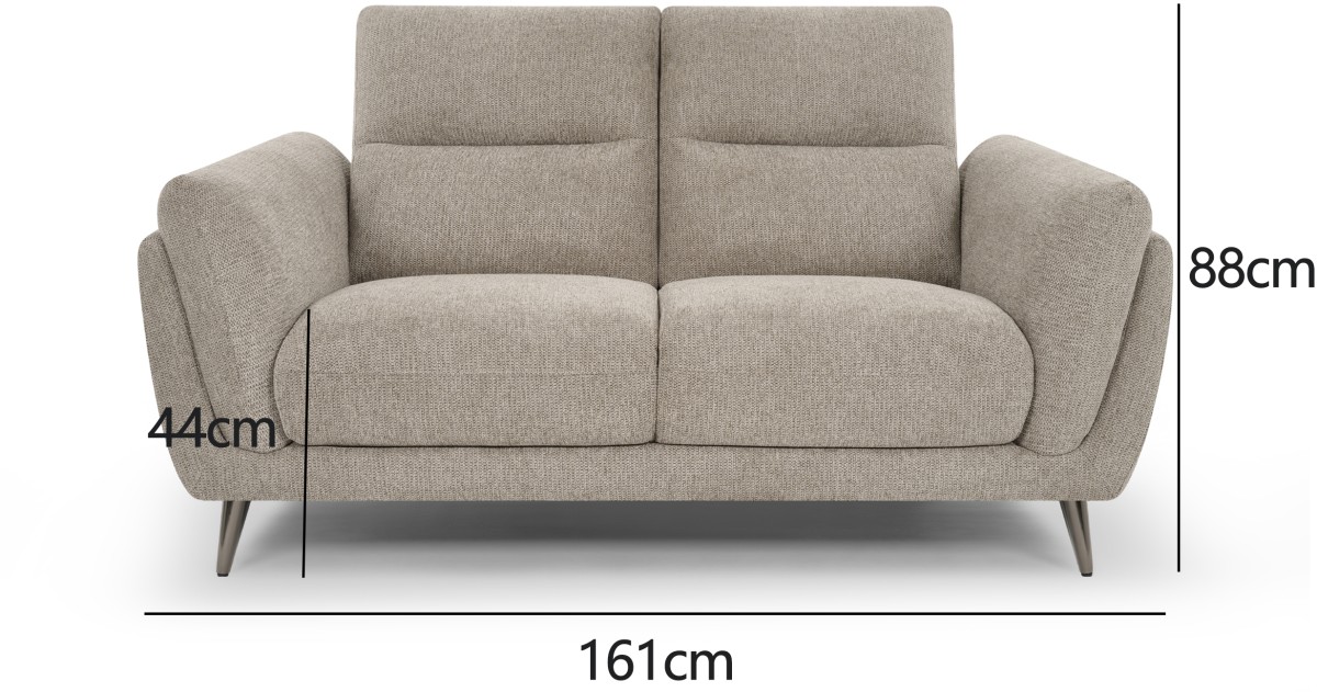 Mara - 2 Seater Sofa in Oatmeal Specification