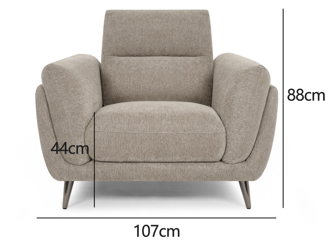 Mara - Armchair in Oatmeal Specification