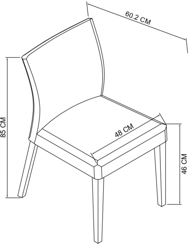 Alto - Dark Oak Dining Chair in Auburn Fabric (Pair) Specification