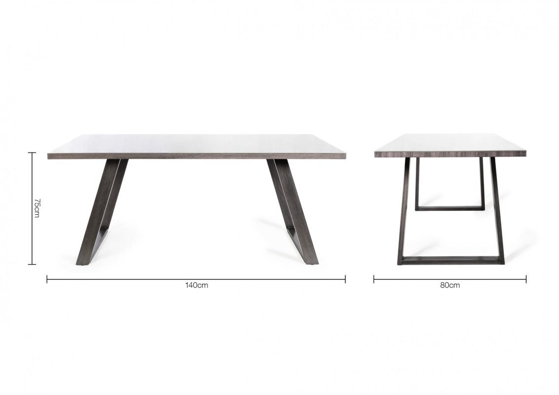 Hirst - Grey Glass 6 Seater Dining Table & 6 Blue Velvet Fontana Dining Chairs Specification