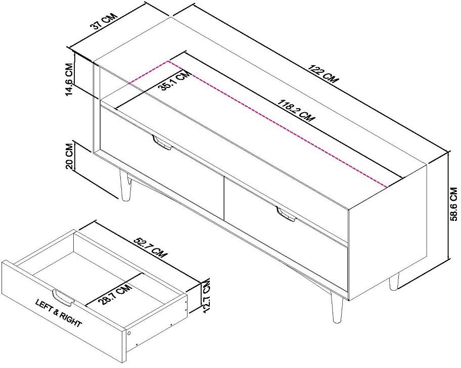 Johansen - Scandi Oak Media Unit Specification