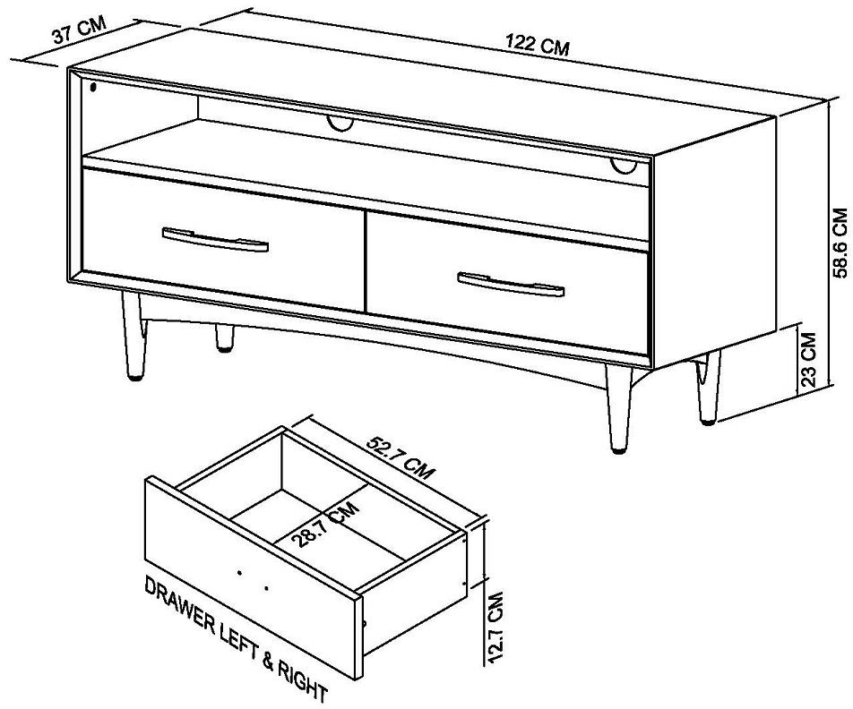 Tuxen - Weathered Oak Media Unit Specification