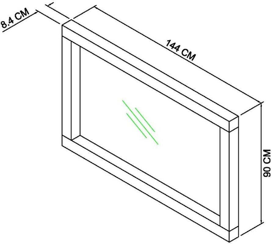 Blake Light Oak Landscape Mirror Specification