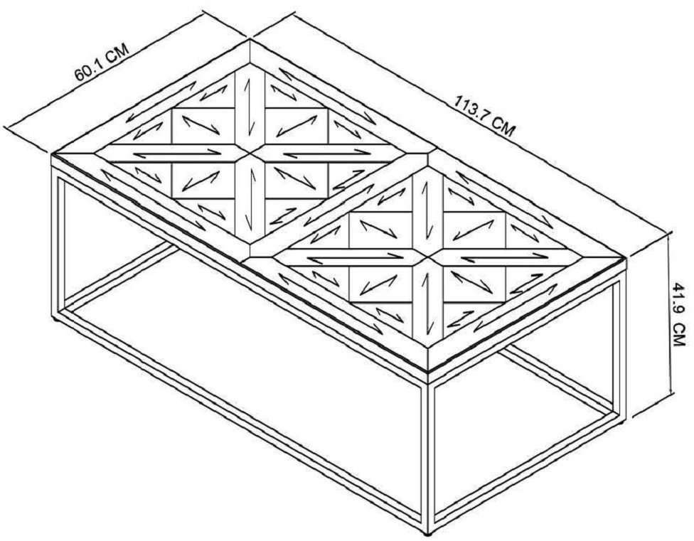 Lowry - Rustic Oak Coffee Table Specification