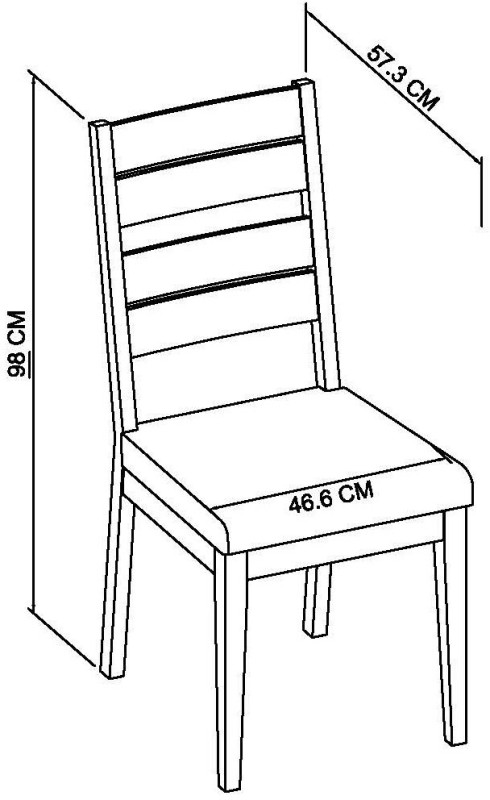 Hopper - Grey Oak Dining Chair in Grey Bonded Leather (Pair) Specification