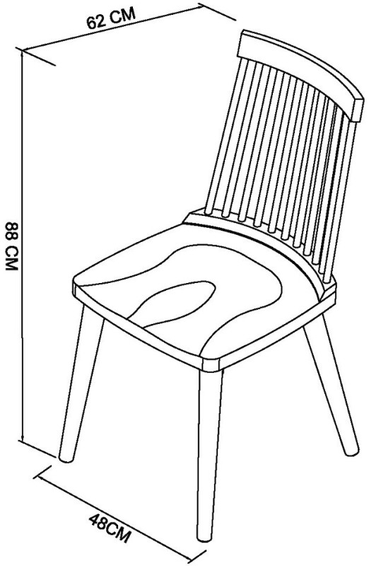 Johansen - Scandi Oak Spindle Dining Chair (Pair) Specification