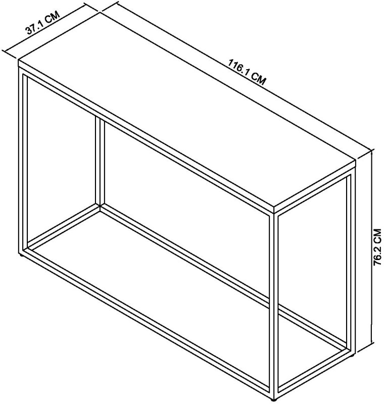 Degas - Dark Grey Console Table Specification