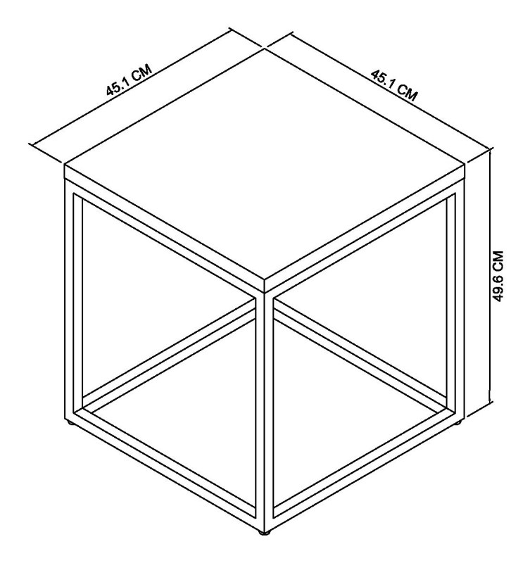 Degas - Dark Grey Side Table Specification