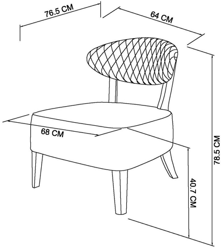 Bosco - Rustic Oak Accent Chair in Crimson Velvet Specification