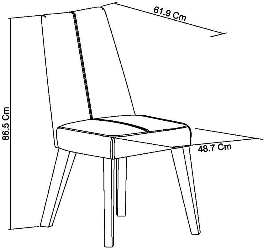 Garner - Aged Oak Dining Chair in Smoke Grey Fabric (Pair) Specification