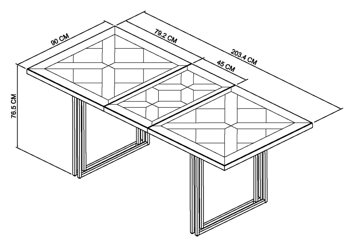 Varela - Fumed Oak 4-6 Seater Extendable Dining Table Specification