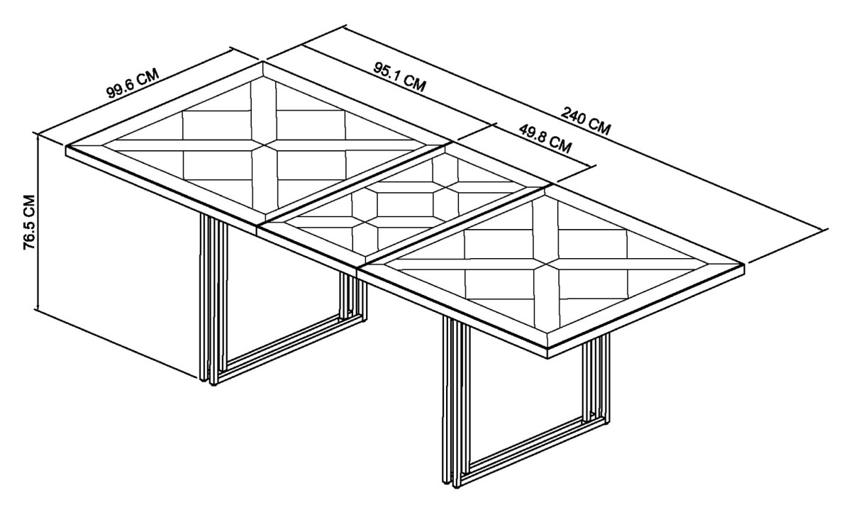 Varela - Fumed Oak 6-8 Seater Extendable Dining Table Specification