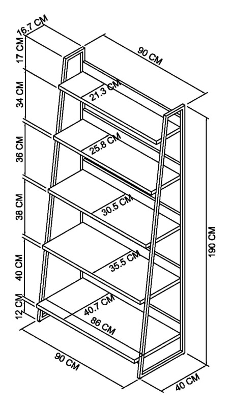 Varela - Fumed Oak Open Display Unit Specification