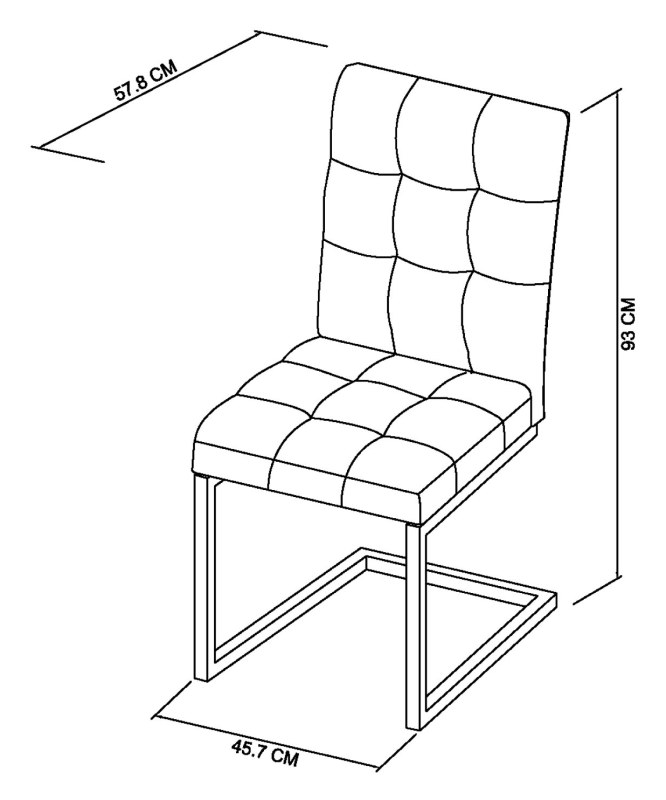 Varela - Cantilever Dining Chair in Black Fabric (Pair) Specification