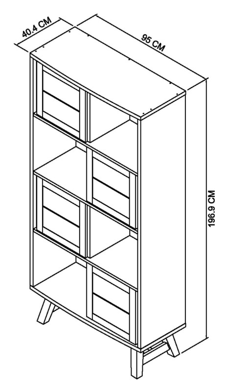 Rosen - Weathered Oak Display Cabinet Specification