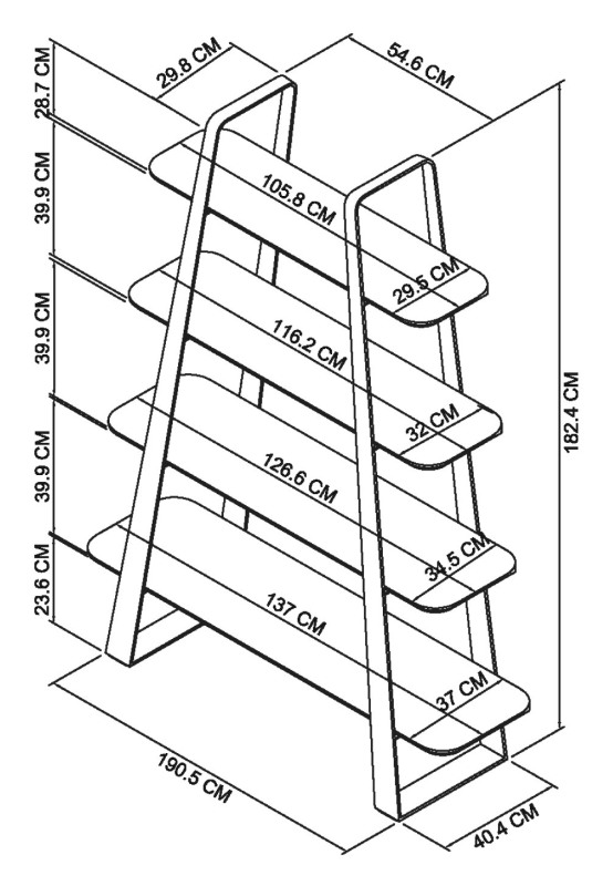 Castello - Rustic Oak Open Display Unit Specification