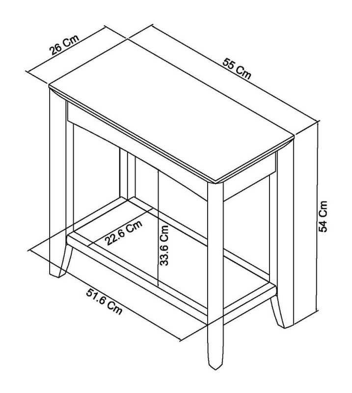 Jasper Oak Side Table Specification