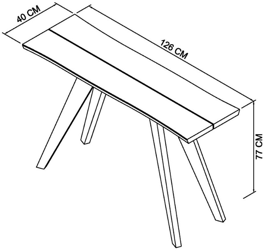 Garner - Aged Oak Console Table Specification