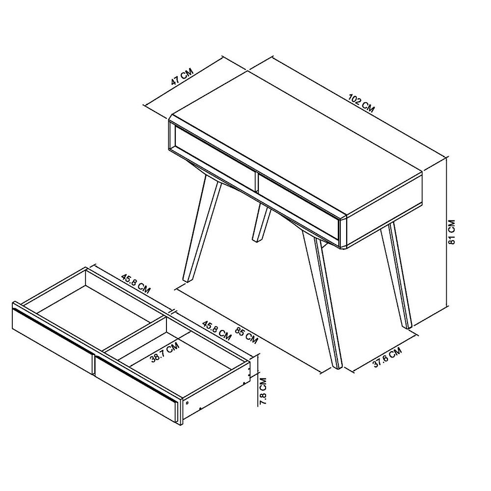 OIsen - Scandi Oak Dressing Table Specification