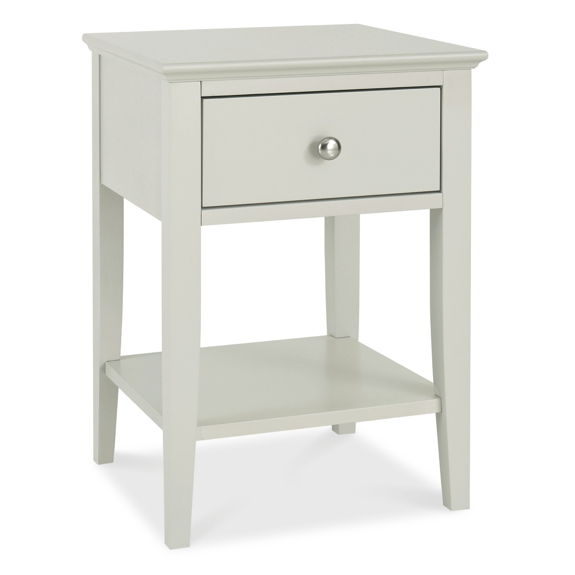 Palmer - Soft Grey 1 Drawer Bedside Table
