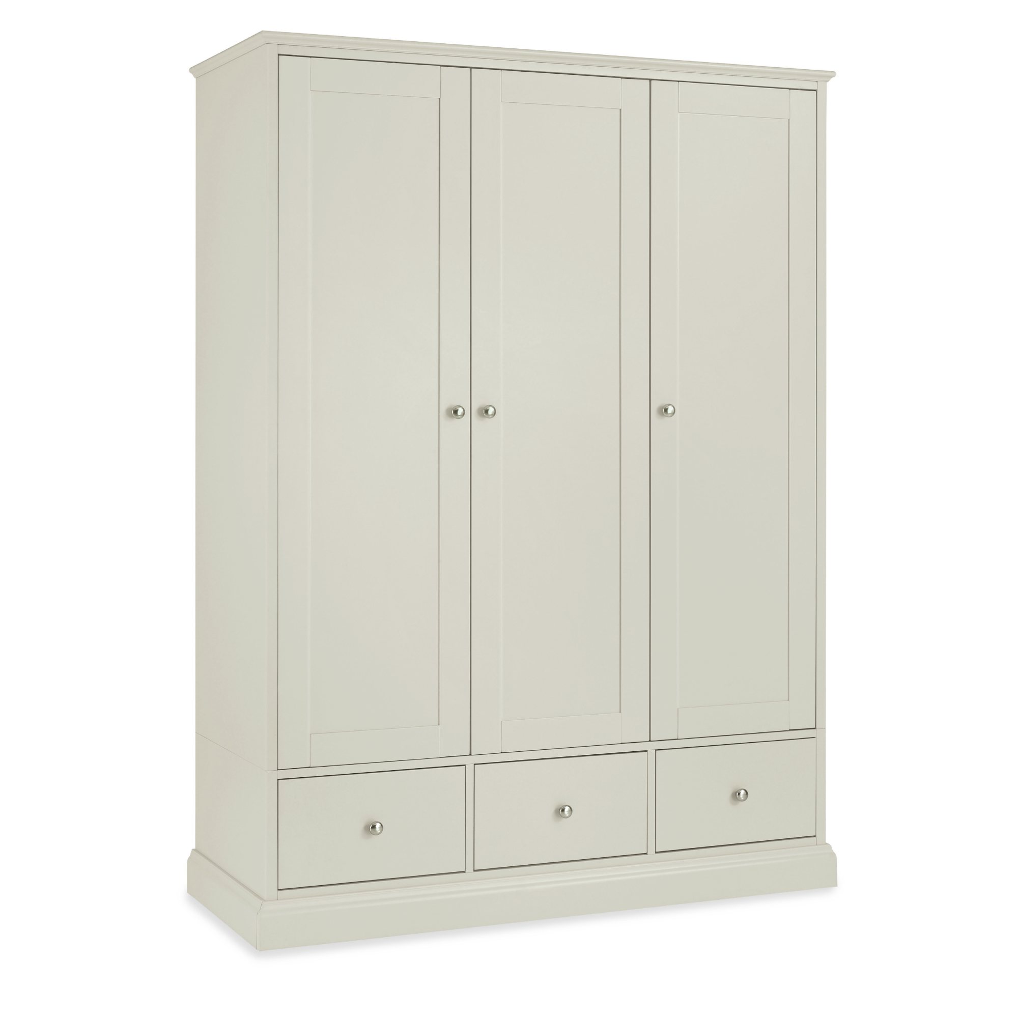 Palmer - Soft Grey Triple Wardrobe